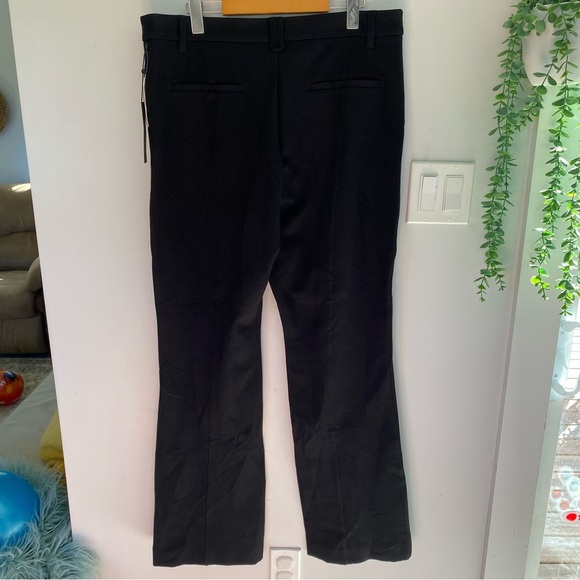 Anthropologie The Essential Flare Trousers Black Size 14 New With Tags - Picture 9 of 13